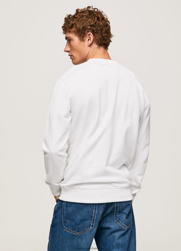 Sweatshirt mit Logo-Print Männer Pepe Jeans Weiss 84XH6T901