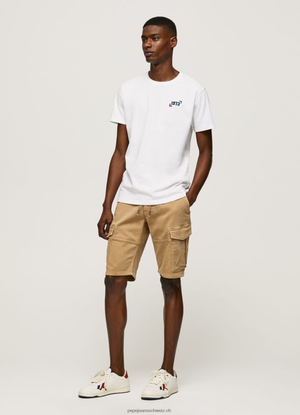 Baumwoll-T-Shirt mit 1973-Logo Männer Pepe Jeans Weiss 84XH6T950