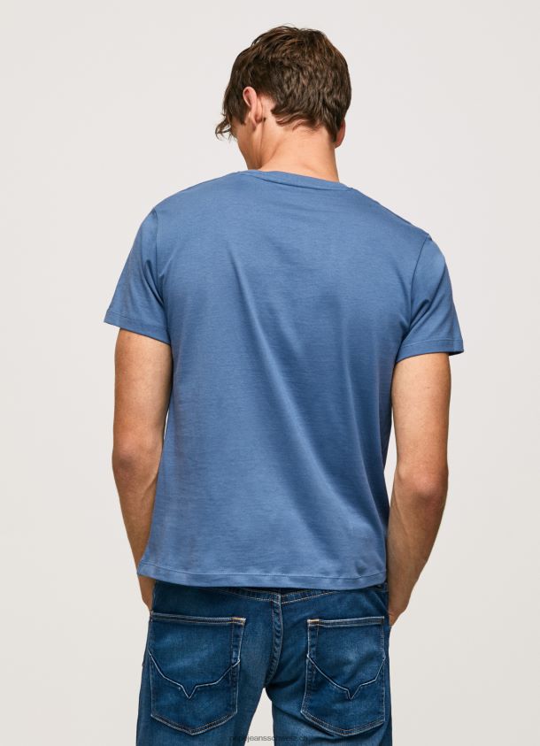 Baumwoll-T-Shirt mit Bürsten-Logo Männer Pepe Jeans ozzy 84XH6T929