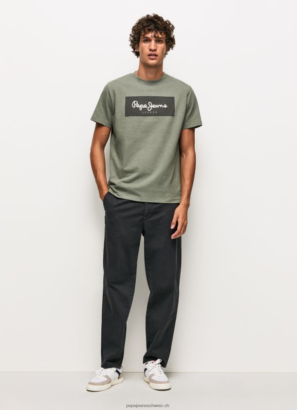 Baumwoll-T-Shirt mit aufgesticktem Logo Männer Pepe Jeans Gießen 84XH6T914
