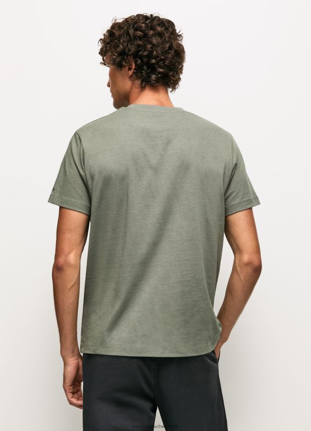 Baumwoll-T-Shirt mit aufgesticktem Logo Männer Pepe Jeans Gießen 84XH6T914