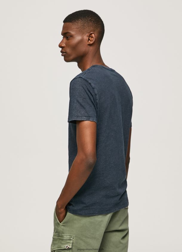 Essentialenim n T-Shirt mit bedrucktem Logo Männer Pepe Jeans Indigo 84XH6T1015