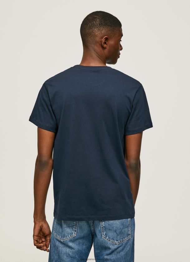 Flaggen-Logo n T-Shirt mit wehender Flagge Männer Pepe Jeans dulwich 84XH6T935