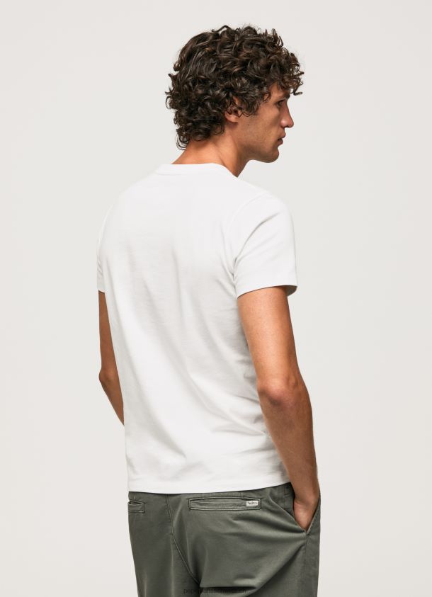 Grafik-T-Shirt aus Baumwolle Männer Pepe Jeans Weiss 84XH6T940