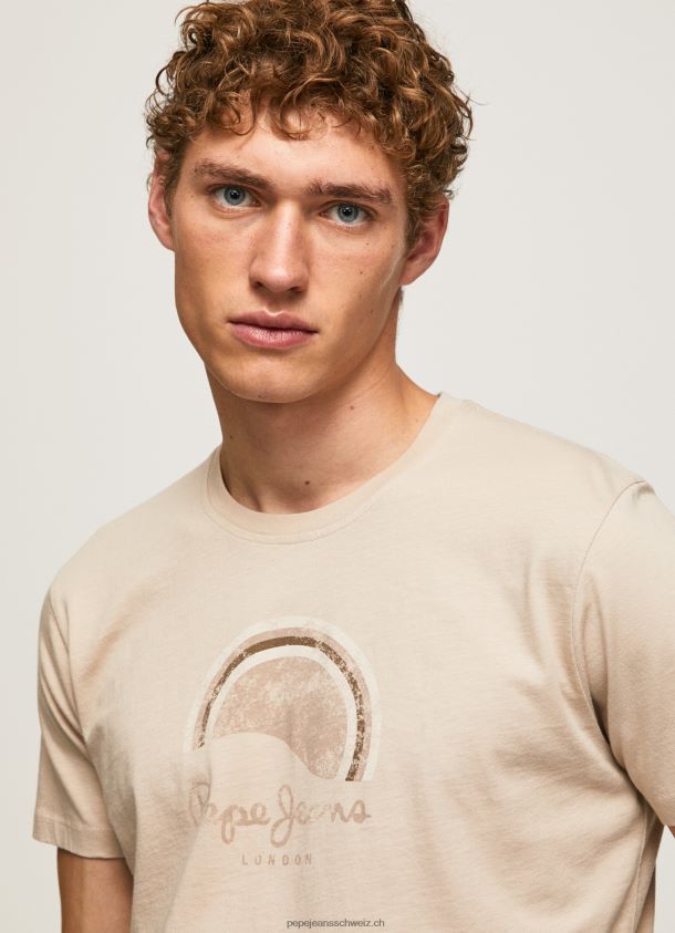 Logo-T-Shirt mit Used-Effekt Männer Pepe Jeans Malz 84XH6T962