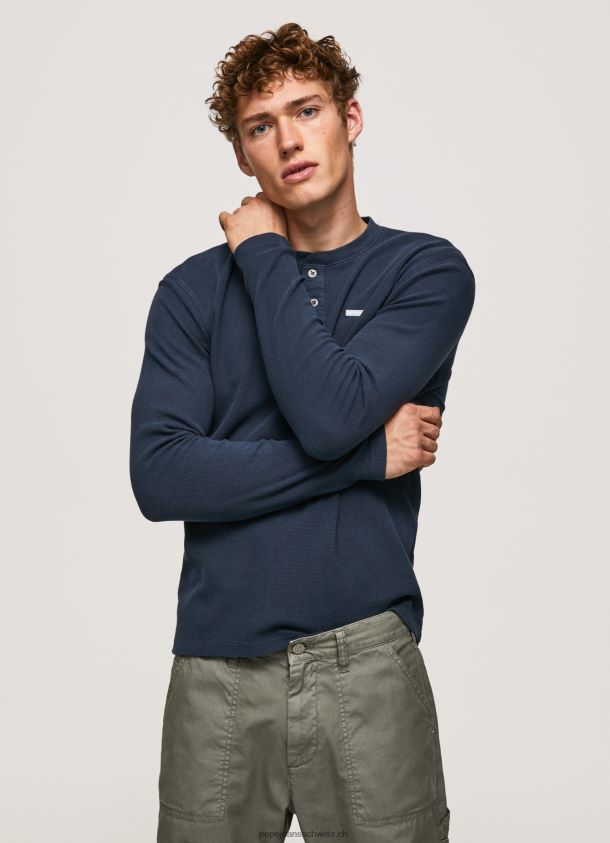T-Shirt aus Baumwolle in Waffelstrick Männer Pepe Jeans dulwich 84XH6T923
