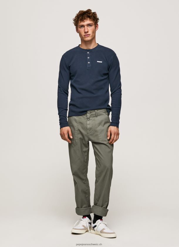 T-Shirt aus Baumwolle in Waffelstrick Männer Pepe Jeans dulwich 84XH6T923