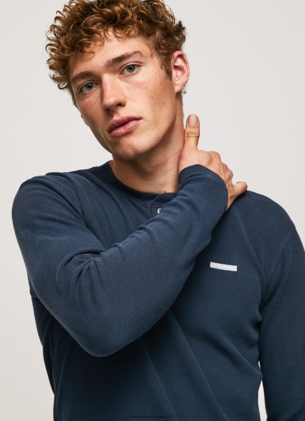 T-Shirt aus Baumwolle in Waffelstrick Männer Pepe Jeans dulwich 84XH6T923
