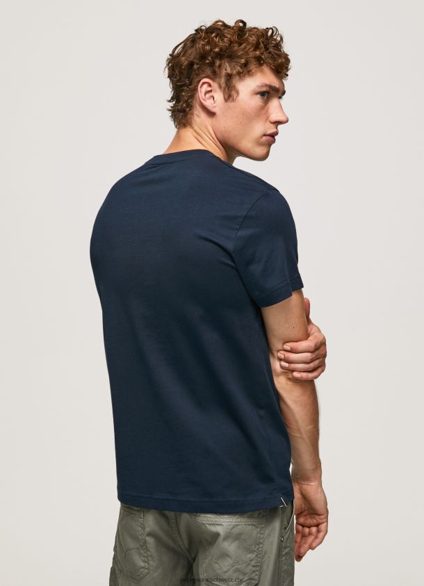 T-Shirt aus Baumwolle mit Flaggen-Print Männer Pepe Jeans dulwich 84XH6T956