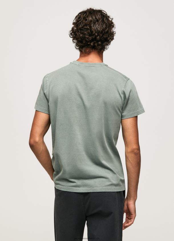 T-Shirt aus gewaschener und gefärbter Baumwolle Männer Pepe Jeans Gießen 84XH6T925