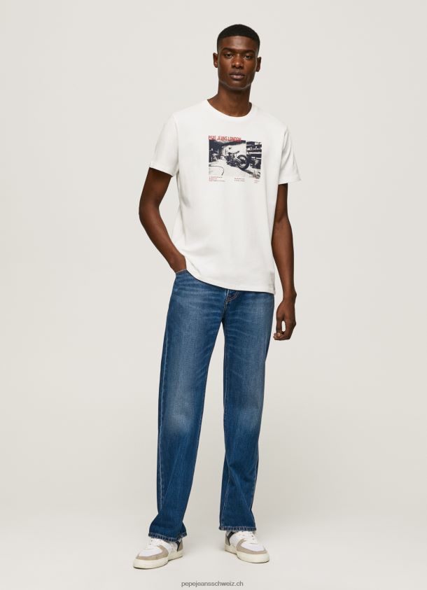 T-Shirt mit Fotodruck Männer Pepe Jeans Weiss 84XH6T955
