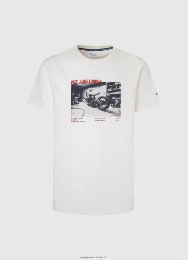 T-Shirt mit Fotodruck Männer Pepe Jeans Weiss 84XH6T955