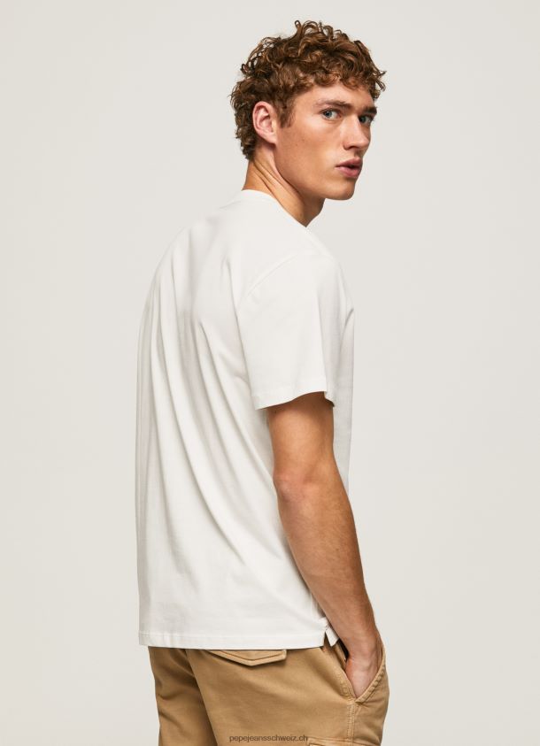T-Shirt mit Fotodruck Männer Pepe Jeans nicht-gerade weiss 84XH6T988