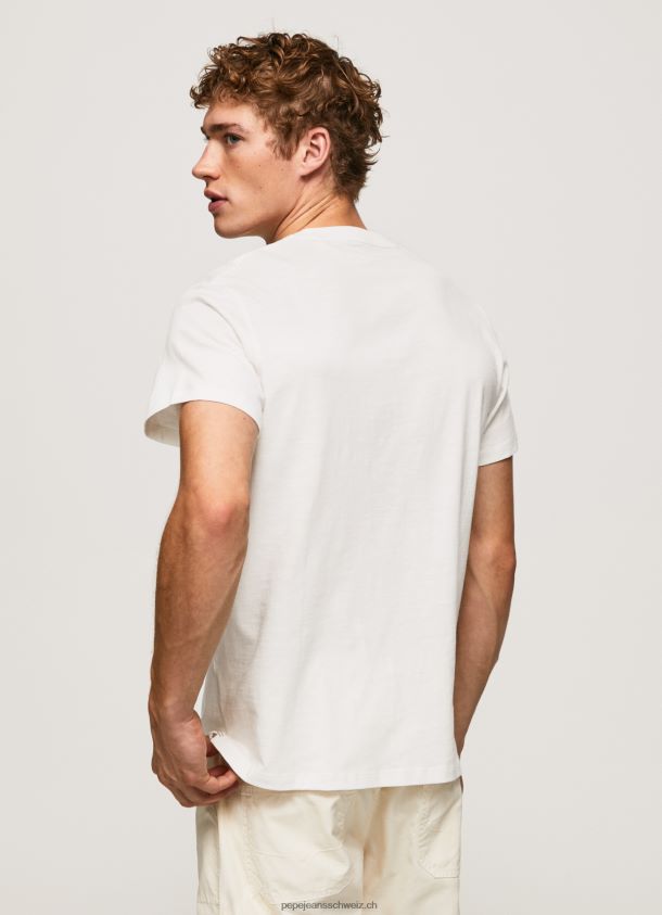 T-Shirt mit Fotodruck Männer Pepe Jeans nicht-gerade weiss 84XH6T990