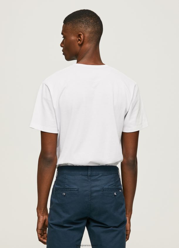 T-Shirt mit Logo-Print Männer Pepe Jeans Weiss 84XH6T953