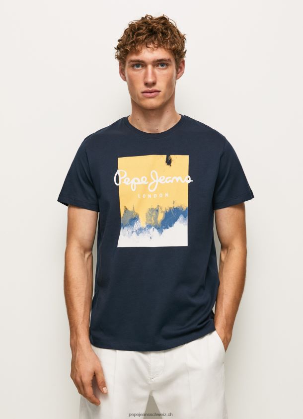T-Shirt mit Logo-Print Männer Pepe Jeans dulwich 84XH6T979