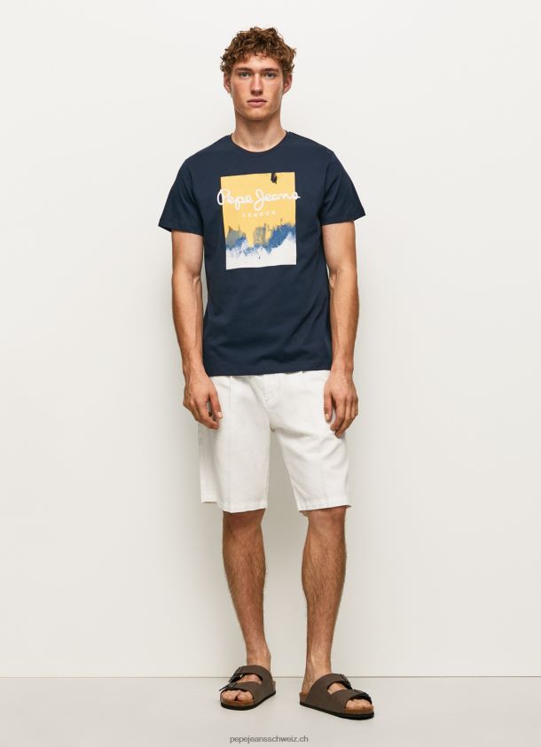 T-Shirt mit Logo-Print Männer Pepe Jeans dulwich 84XH6T979