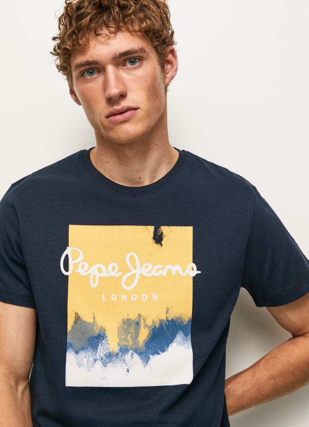 T-Shirt mit Logo-Print Männer Pepe Jeans dulwich 84XH6T979