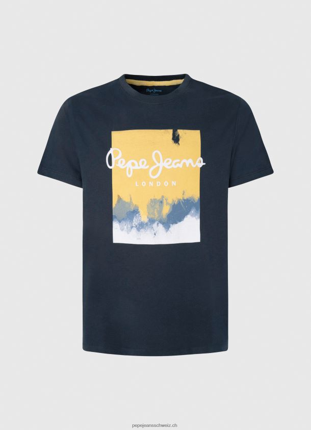 T-Shirt mit Logo-Print Männer Pepe Jeans dulwich 84XH6T979