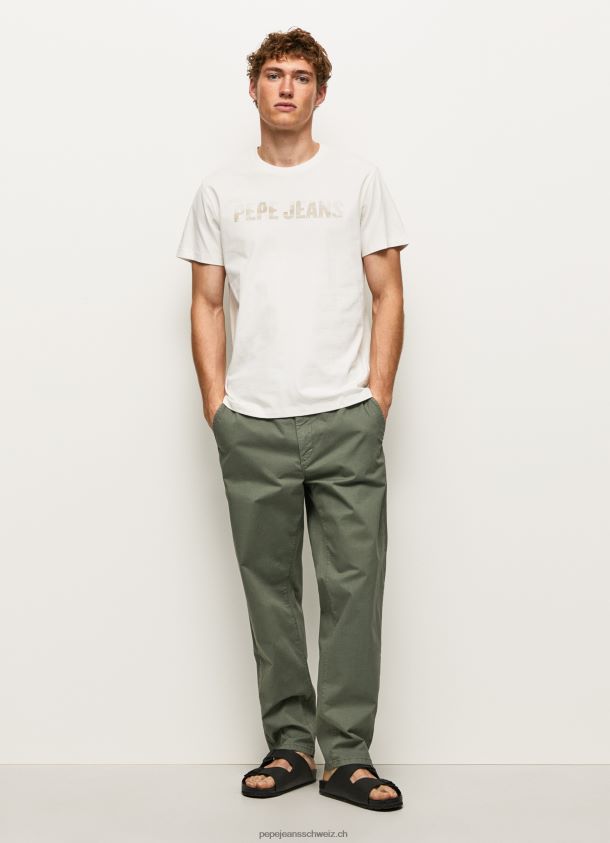 T-Shirt mit Logo-Print Männer Pepe Jeans nicht-gerade weiss 84XH6T961