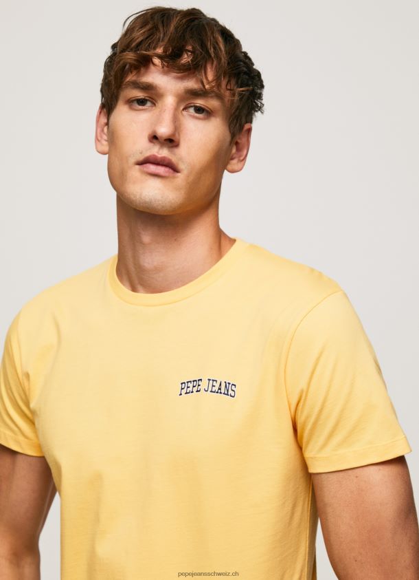 T-Shirt mit Logo-Print Männer Pepe Jeans scheinen 84XH6T972