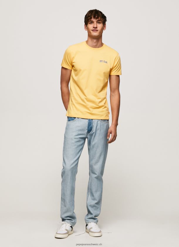 T-Shirt mit Logo-Print Männer Pepe Jeans scheinen 84XH6T972