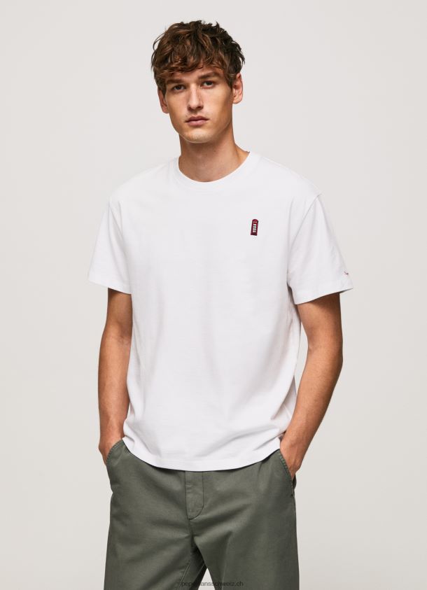 Telefonzellen-T-Shirt Männer Pepe Jeans Weiss 84XH6T984