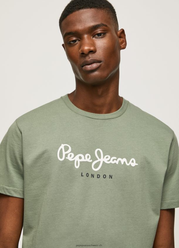 bedrucktes T-Shirt aus Baumwolle mit Logo Männer Pepe Jeans Gießen 84XH6T920