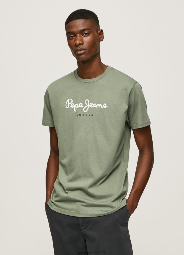 bedrucktes T-Shirt aus Baumwolle mit Logo Männer Pepe Jeans Gießen 84XH6T920