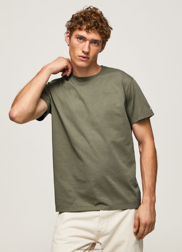 bedrucktes T-Shirt aus Baumwolle mit Logo Männer Pepe Jeans Gießen 84XH6T949