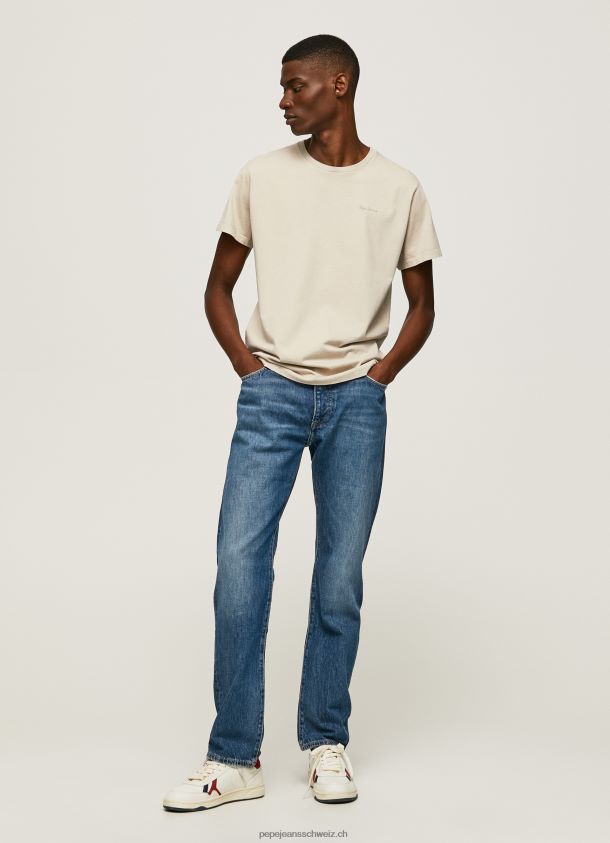 bedrucktes T-Shirt aus Baumwolle mit Logo Männer Pepe Jeans Malz 84XH6T939