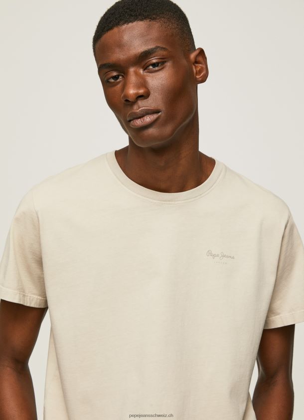 bedrucktes T-Shirt aus Baumwolle mit Logo Männer Pepe Jeans Malz 84XH6T939
