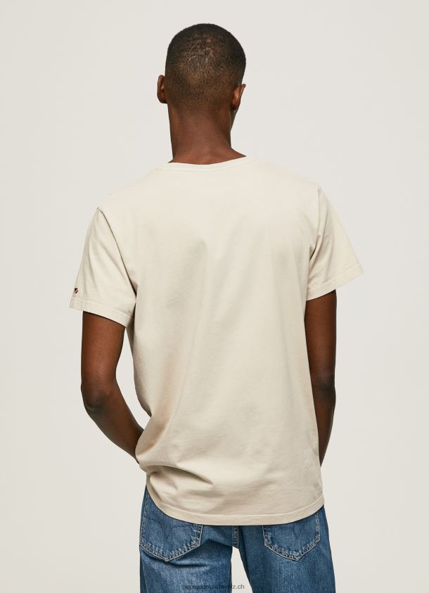bedrucktes T-Shirt aus Baumwolle mit Logo Männer Pepe Jeans Malz 84XH6T939