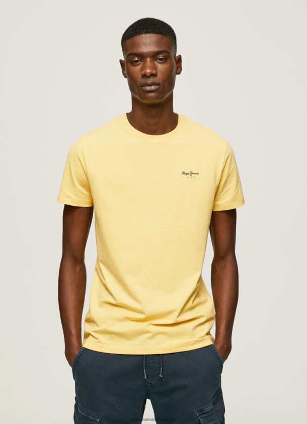 bedrucktes T-Shirt aus Baumwolle mit Logo Männer Pepe Jeans scheinen 84XH6T943
