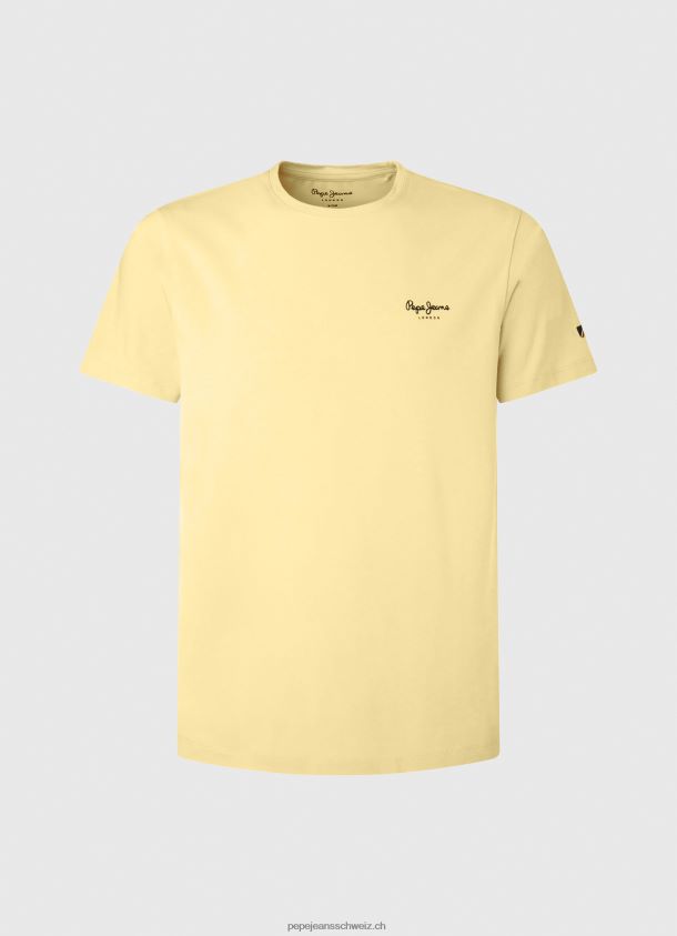 bedrucktes T-Shirt aus Baumwolle mit Logo Männer Pepe Jeans scheinen 84XH6T943
