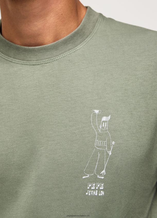 langärmliges T-Shirt aus Baumwolle Männer Pepe Jeans Gießen 84XH6T916