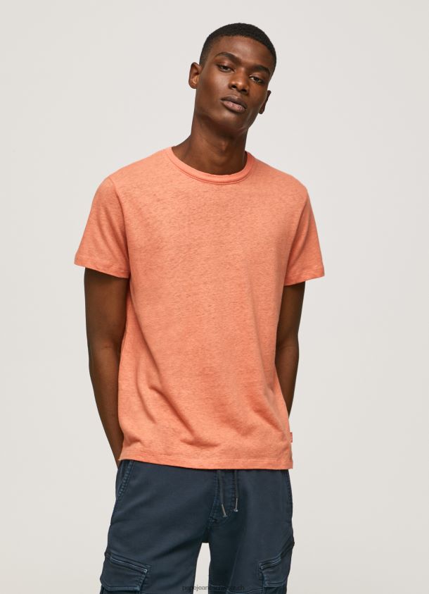 schlichtes T-Shirt aus Baumwolle Männer Pepe Jeans Kürbis orange 84XH6T995