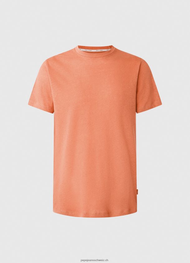 schlichtes T-Shirt aus Baumwolle Männer Pepe Jeans Kürbis orange 84XH6T995