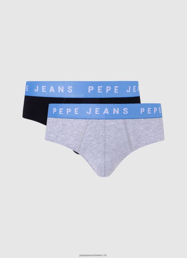 2er-Pack Slips aus elastischer Baumwolle Männer Pepe Jeans Schwarz 84XH6T1152