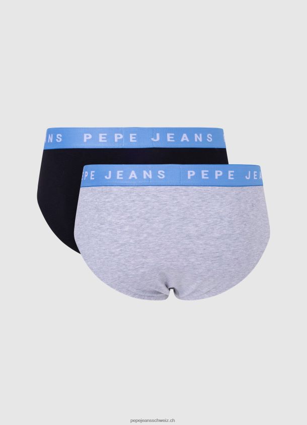 2er-Pack Slips aus elastischer Baumwolle Männer Pepe Jeans Schwarz 84XH6T1152