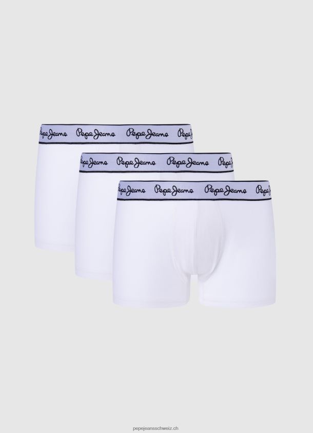 3er-Pack Boxershorts aus elastischer Baumwolle Männer Pepe Jeans Weiss 84XH6T1159