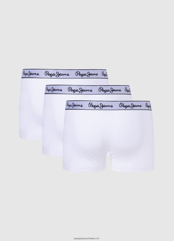 3er-Pack Boxershorts aus elastischer Baumwolle Männer Pepe Jeans Weiss 84XH6T1159