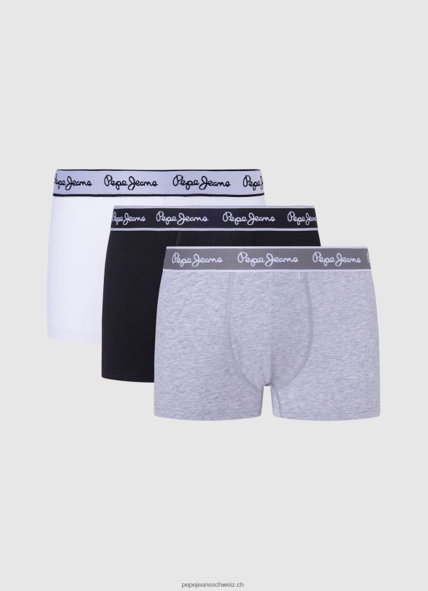 3er-Pack Boxershorts aus elastischer Baumwolle Männer Pepe Jeans grau meliert 84XH6T1160