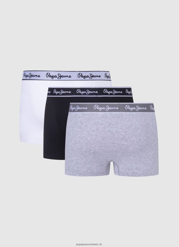 3er-Pack Boxershorts aus elastischer Baumwolle Männer Pepe Jeans grau meliert 84XH6T1160