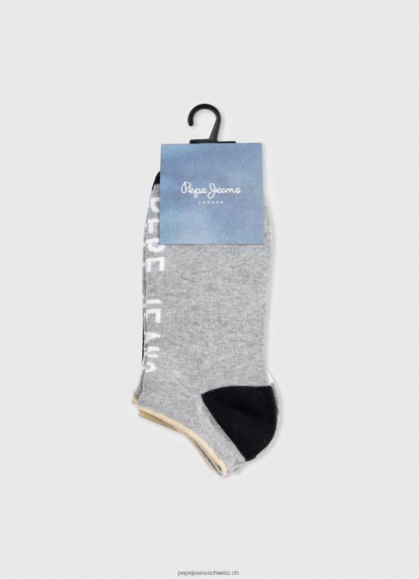 3er-Pack Söckchen Männer Pepe Jeans Schwarz 84XH6T1147
