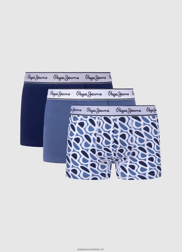 3er-Pack Slips aus elastischer Baumwolle Männer Pepe Jeans grau meliert 84XH6T1157