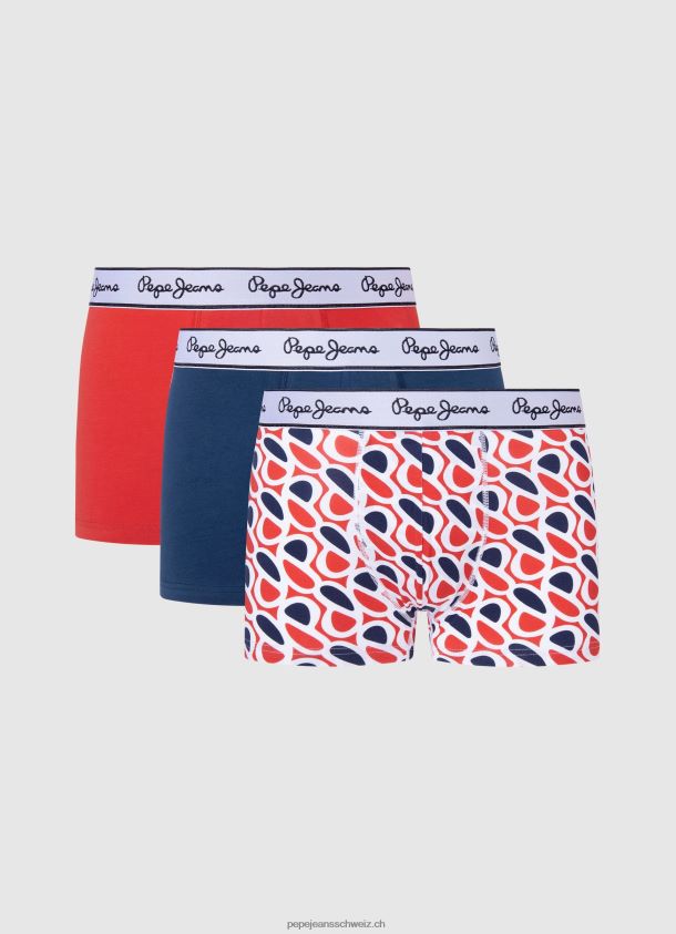 p print tk Boxershorts im 3er-Pack Männer Pepe Jeans studiorot 84XH6T1154