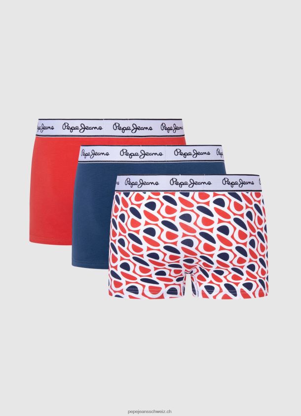 p print tk Boxershorts im 3er-Pack Männer Pepe Jeans studiorot 84XH6T1154