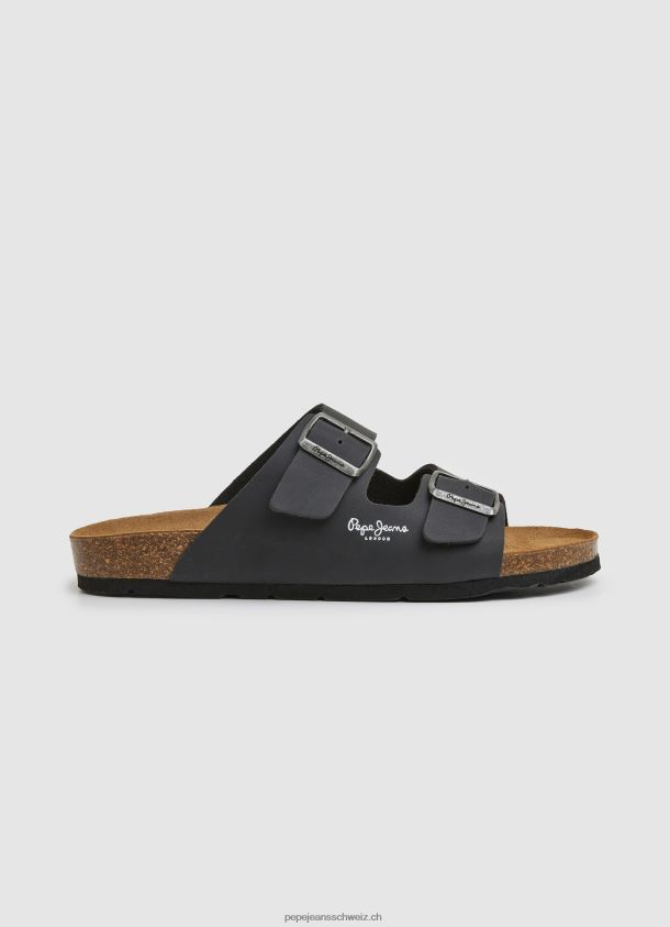 Double Kansas anatomische Sandalen Männer Pepe Jeans Schwarz 84XH6T1271