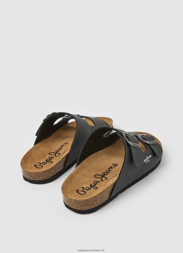 Double Kansas anatomische Sandalen Männer Pepe Jeans Schwarz 84XH6T1271